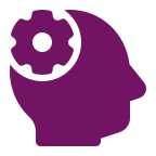 Head and cog icon